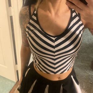 Cute stripe halter top
